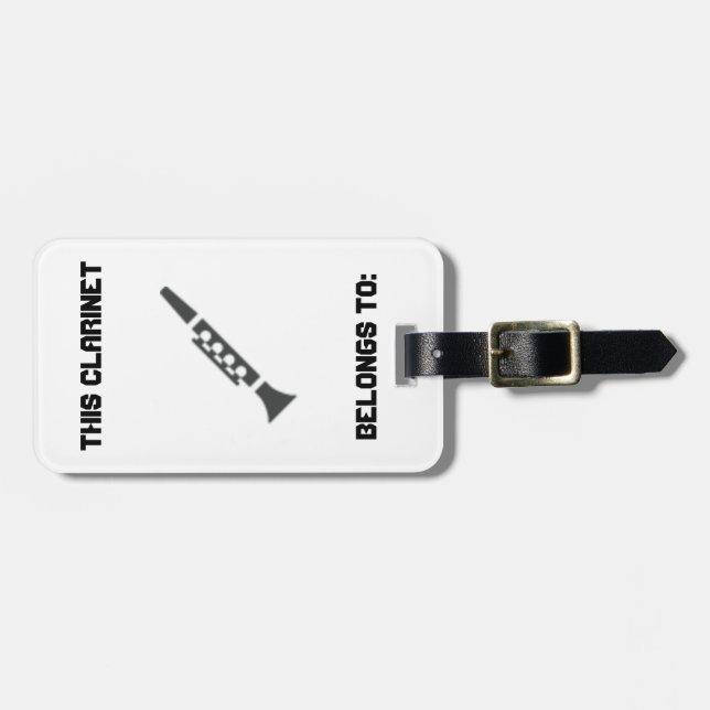 Clarinet-Umbau-Nr. Gepäckanhänger (Vorderseite horizontal)