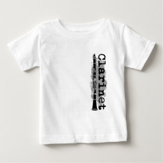 Clarinet-vertikaler Entwurf Baby T-shirt