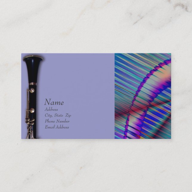 Clarinet-Visitenkarte Visitenkarte (Vorderseite)