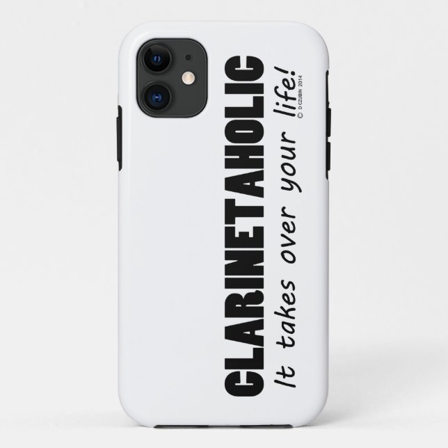 Clarinetaholic Case-Mate iPhone Hülle (Rückseite)