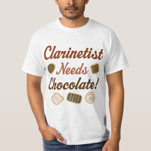 Clarinetist-Schokolade T-Shirt (Vorderseite)