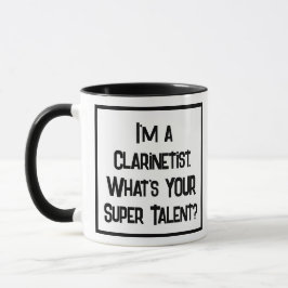 Clarinetist Super Talent. Zwei Tone-Kaffee-Tasse Tasse