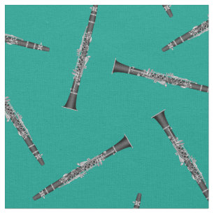 Clarinets Music Musician Saal Dekoration Aquamarin Stoff
