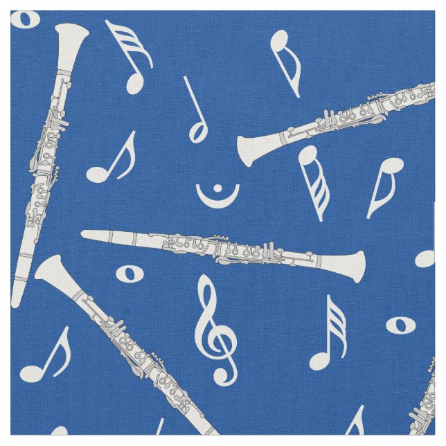 Clarinets Musiknotens Pattern Stoff (Nahaufnahme)