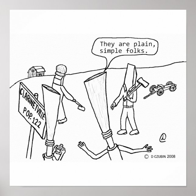 Clarinetville White Poster (Vorne)