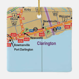 Clarington Ontario Karte Keramikornament