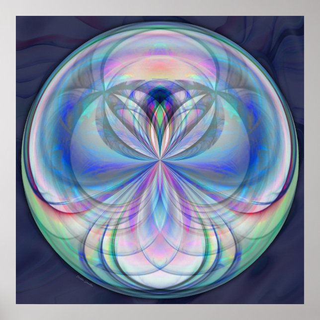 Clarity Mandala - Fraktal Artwork Print Poster (Vorne)