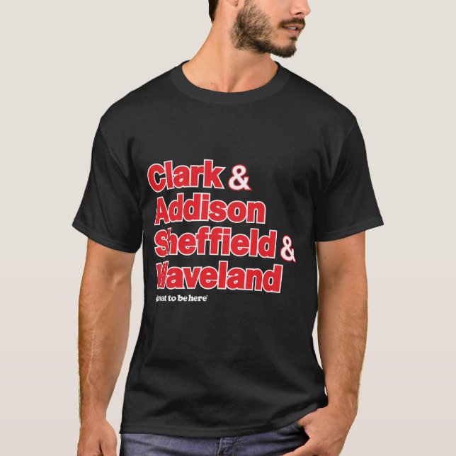 Clark & Addison Sheffield & Waveland Chicago T-Shirt (Vorderseite)