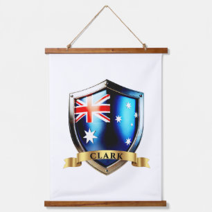 Clark Australia National Heritage Schild Wandteppich Mit Holzrahmen