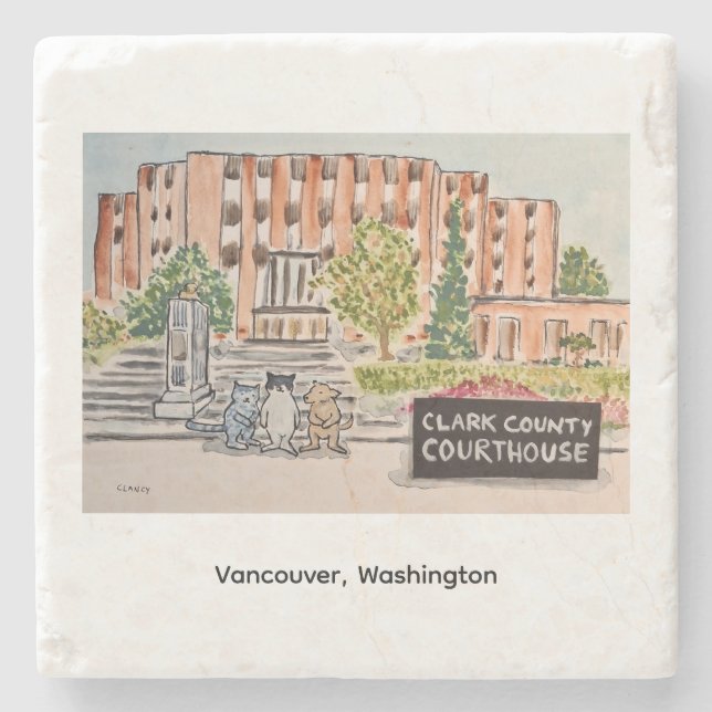 Clark County Courthouse Steinuntersetzer (Vorderseite)