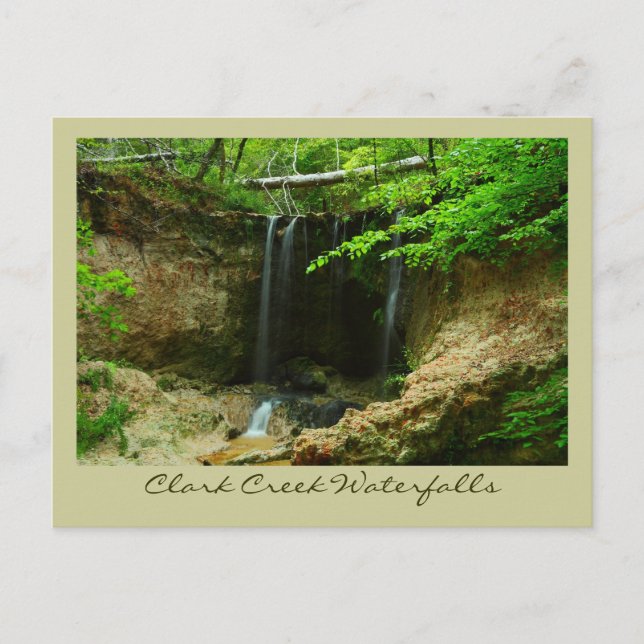 Clark Creek Waterfall Postkarte (Vorderseite)