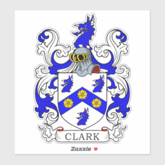 Clark Familienwappen Aufkleber
