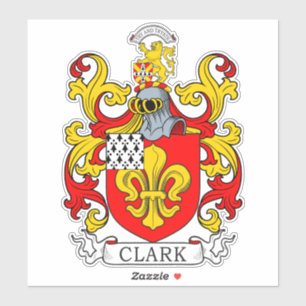 Clark Familienwappen Aufkleber