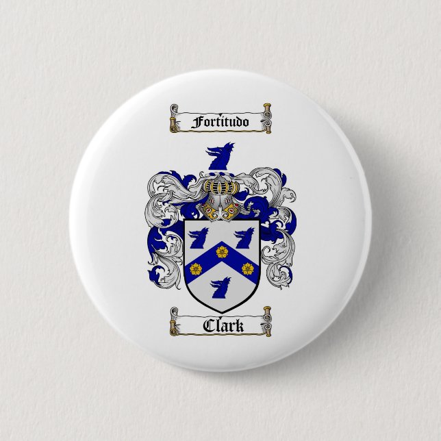 CLARK-FAMILIENWAPPEN - CLARK-WAPPEN BUTTON (Vorderseite)
