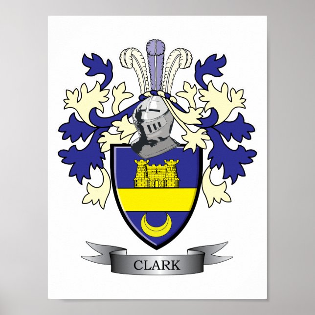 Clark Familienwappen Coat of Arms Poster (Vorne)