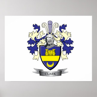 Clark Familienwappen Coat of Arms Poster