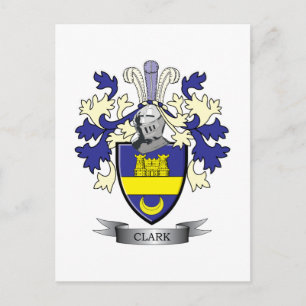 Clark Familienwappen Coat of Arms Postkarte
