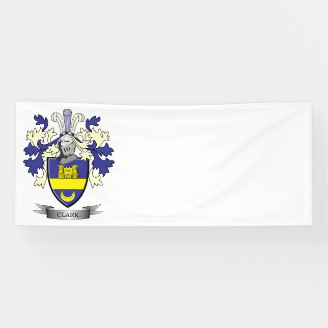 Clark-Familienwappen-Wappen Banner (Horizontal)