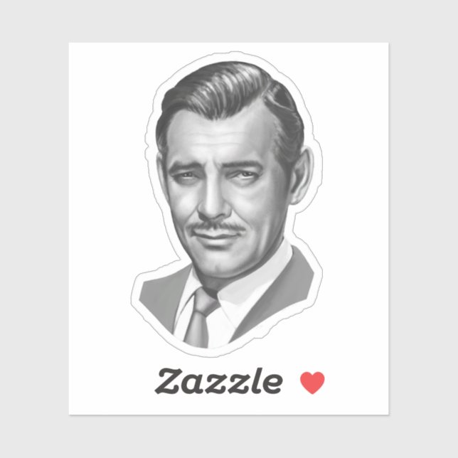Clark Gable Aufkleber (Blatt)