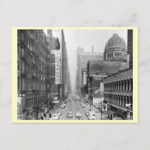 Clark St., Chicago, Illinois Vintage Postkarte