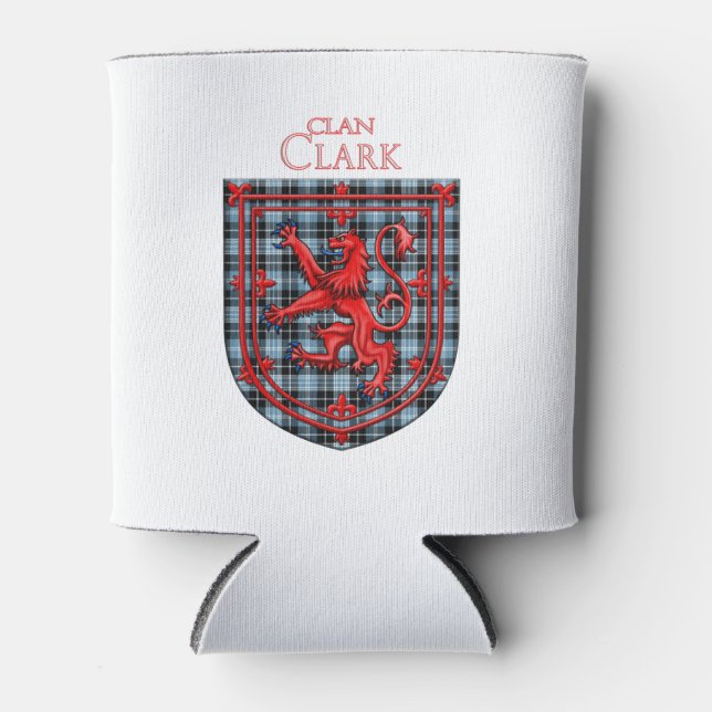 Clark Tartan Scottish Plaid Lion Rampant Dosenkühler (Vorderseite)