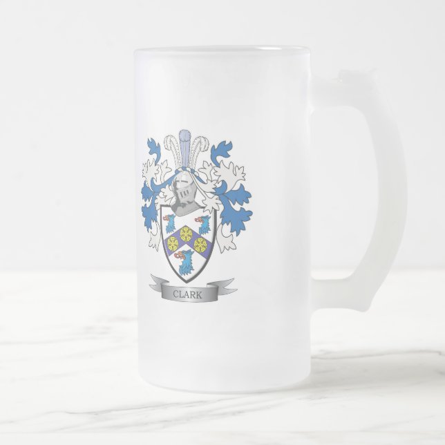 Clark-Wappen Mattglas Bierglas (Rechts)