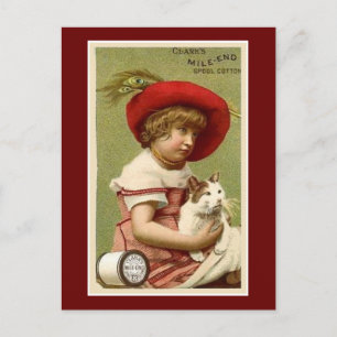 Clarke Child mit Cat Postkarte