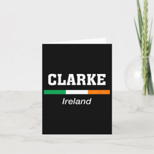 Clarke Irish Family Name St Patricks Day Irland F Karte