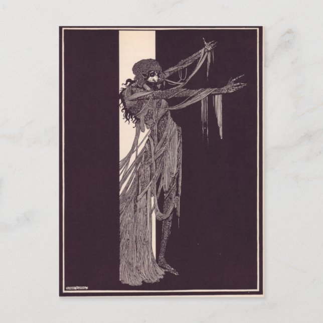 Clarke's Edgar Allan Poe Illustrationen Postkarte (Vorderseite)