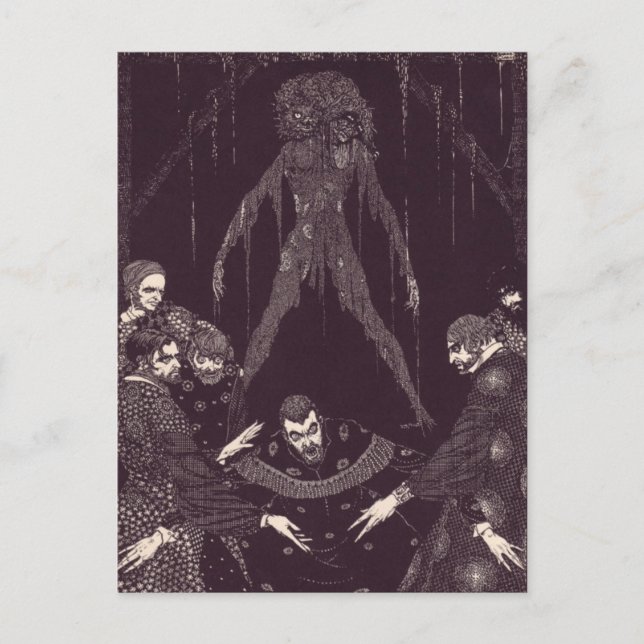 Clarke's Edgar Allan Poe Illustrationen Postkarte (Vorderseite)