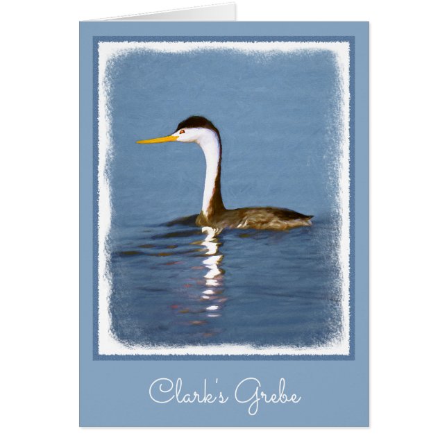 Clark's Grebe Painting - Original Bird Art (Vorne)
