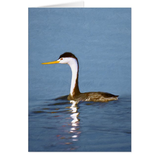 Clark's Grebe Painting - Original Bird Art (Vorne)