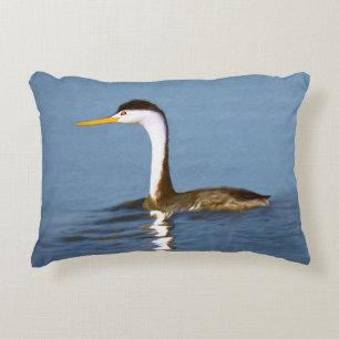 Clark's Grebe Painting - Original Bird Art Dekokissen