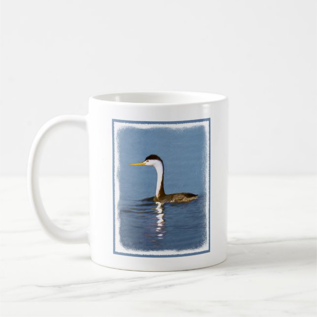 Clark's Grebe Painting - Original Bird Art Kaffeetasse (Links)
