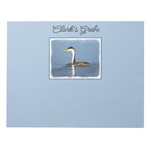 Clark's Grebe Painting - Original Bird Art Notizblock