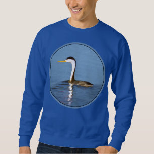 Clark's Grebe Painting - Original Bird Art Sweatshirt