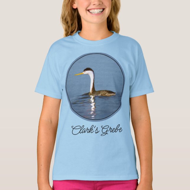 Clark's Grebe Painting - Original Bird Art T-Shirt (Vorderseite)