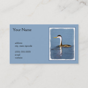 Clark's Grebe Painting - Original Bird Art Visitenkarte