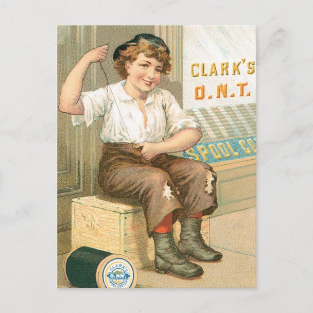 Clarks Jungen Nähhosen Postkarte (Vorderseite)