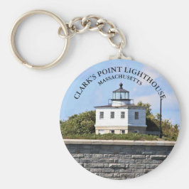 Clarks Point Lighthouse Massachusetts Keyring Schlüsselanhänger