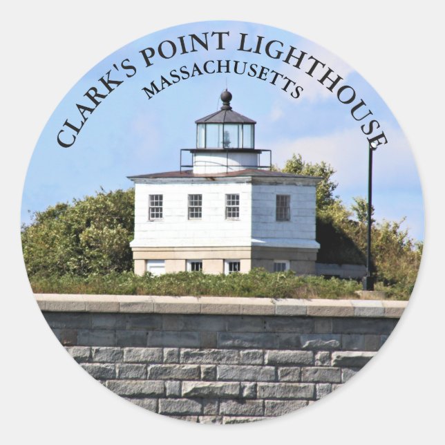 Clarks Point Lighthouse Massachusetts Stickers (Vorderseite)