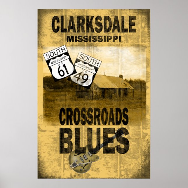 Clarksdale Mississippi Blues Poster (Vorne)