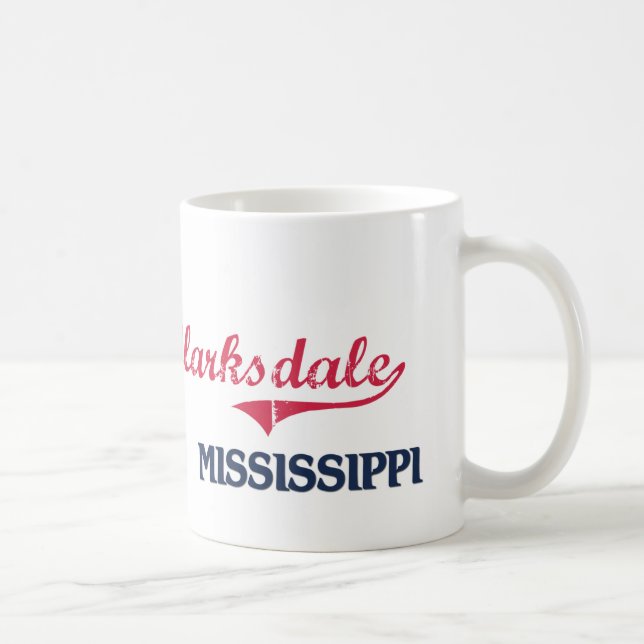 Clarksdale Mississippi Stadt-Klassiker Kaffeetasse (Rechts)