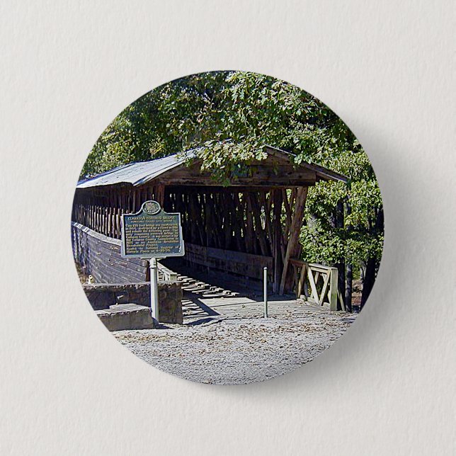 Clarkson Covered Brücke Alabama Button (Vorderseite)