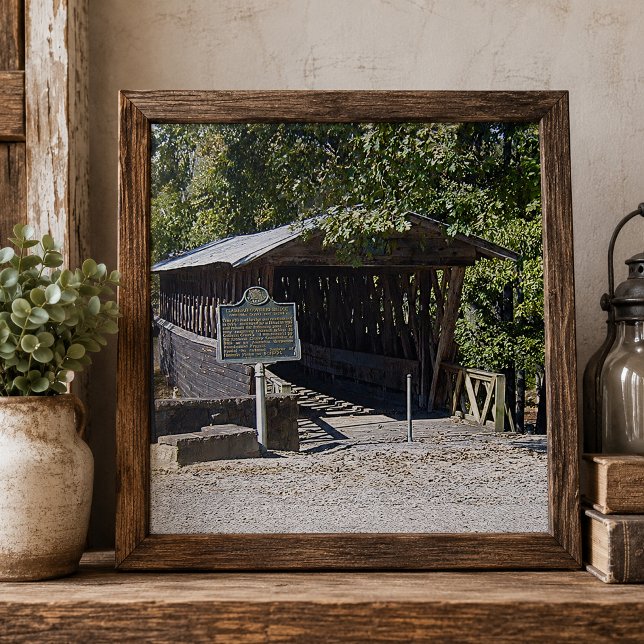Clarkson Covered Brücke Alabama Fliese (Clarkson Covered Bridge Alabama Ceramic Tile)