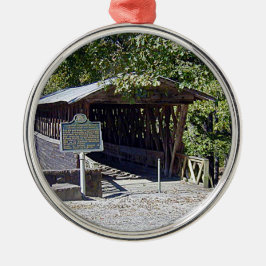 Clarkson Covered Brücke Alabama Silbernes Ornament