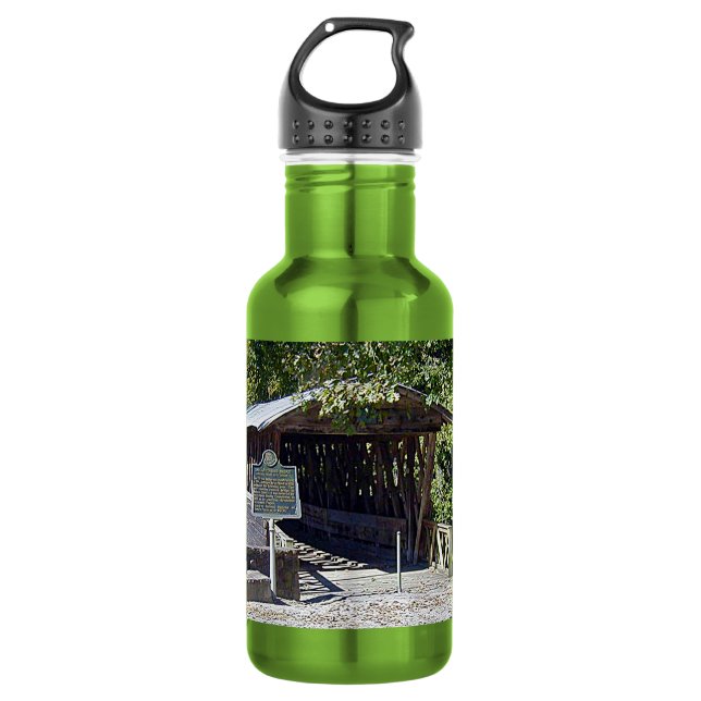 Clarkson Covered Brücke Alabama Trinkflasche (Vorderseite)