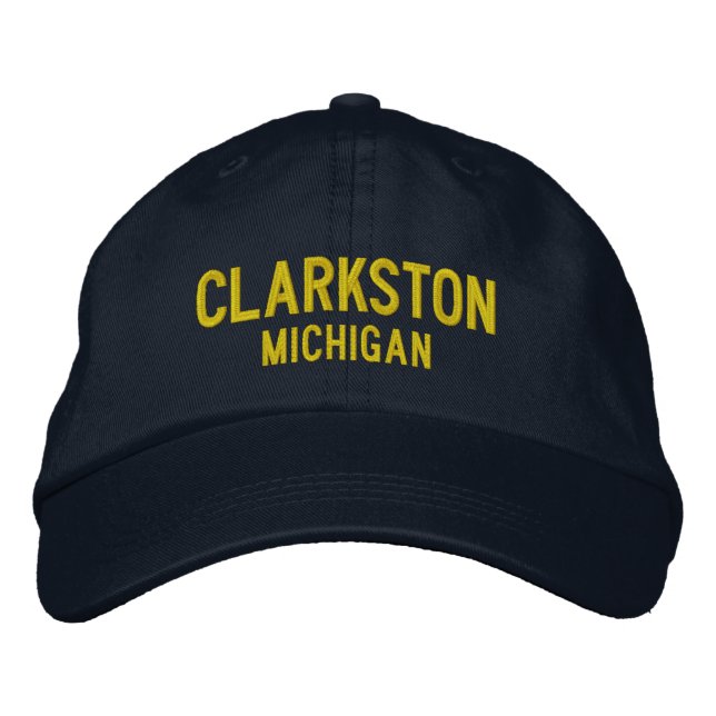 Clarkston Michigan bestickt Baseballhut Bestickte Baseballkappe (Vorderseite)