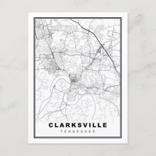 Clarksville Map Postkarte
