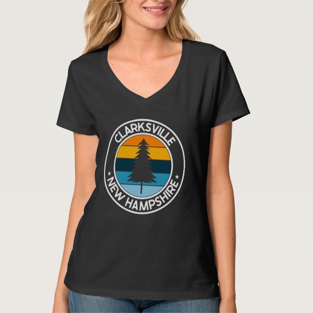 Clarksville New Hampshire NH USA City Pride Retro T-Shirt (Vorderseite)